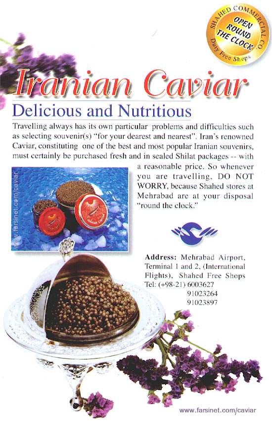 Iranian Caviar-Fresh & at Reasonable Price at Tehran Airport