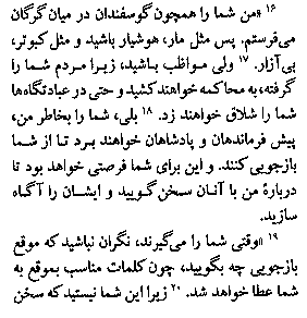 Gospel of Matthew in Farsi, Page12b