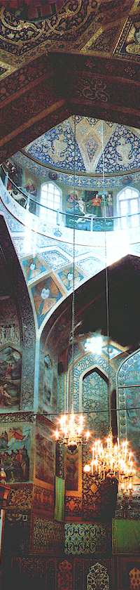 Interior View of Vang cathedral in Esfahan, Iran