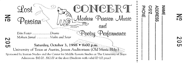 Lost Persian Cat Concert, Oct3, 1998