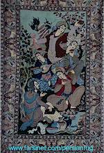 A Silk Isfahan Poetic Celebration of Life Persian Rug