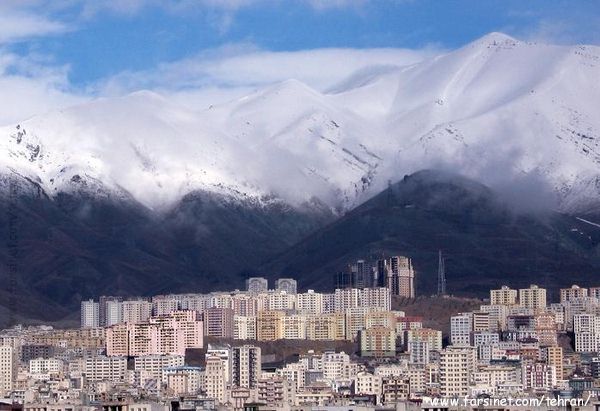 Snow Covered Mountains in North Tehran, Plenty of Snow Fall in Tehran for a great Ski season, Ski in Tehran the Iranian Style